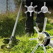 Weed Trimmer Attachments,Steel Wire Rotary Brush Trimmer Head Weed Blade, Universal Adapter Kits, Lightweight Gardening Lawnmower, Grass